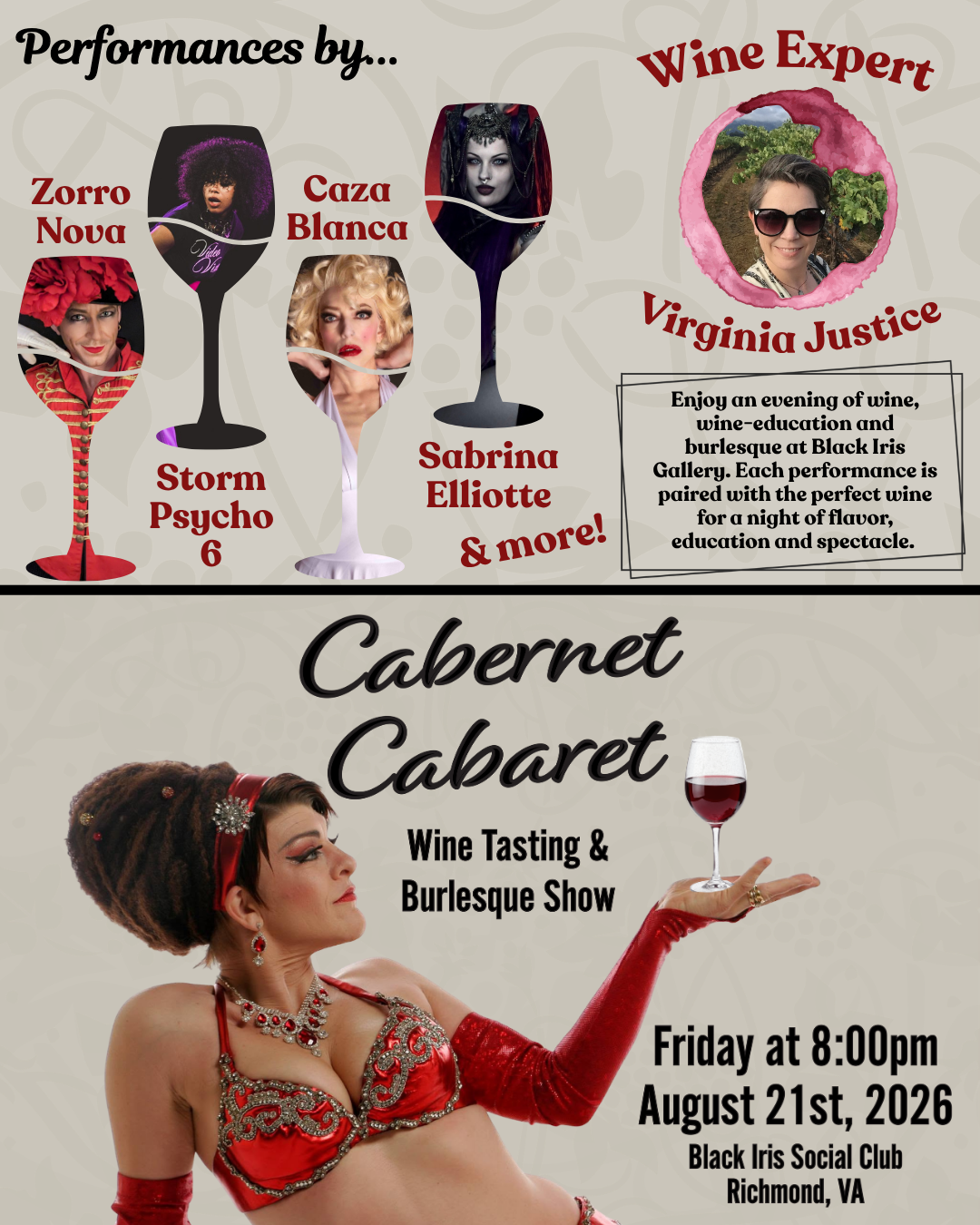 Cabernet Cabaret Wine Tasting Burlesque Event